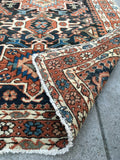 3'4 x 4'2 Minky Midnight Blue Heriz - Blue Parakeet Rugs