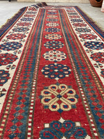 3'5 x 10'4 Antique Tallish runner #2322ML - Blue Parakeet Rugs