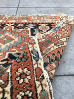3'4 x 4'2 Minky Midnight Blue Heriz - Blue Parakeet Rugs
