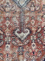 3'3 x 7'3 Antique Worn Persian rug #2439ML / 3x7 Vintage Persian rug - Blue Parakeet Rugs