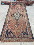 3'3 x 7'3 Antique Worn Persian rug #2439ML / 3x7 Vintage Persian rug - Blue Parakeet Rugs