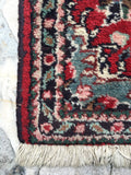 2'2 x 3'1 Persian Sarouk Mat Rug - Blue Parakeet Rugs