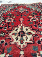 2'2 x 3'1 Persian Sarouk Mat Rug - Blue Parakeet Rugs