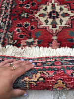 2'2 x 3'1 Persian Sarouk Mat Rug - Blue Parakeet Rugs