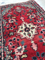 2'2 x 3'1 Persian Sarouk Mat Rug - Blue Parakeet Rugs