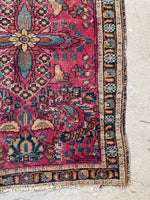 1'11 x 2'9 Antique Floral Berry Malayer Rug #2681 / 2x3 vintage rug - Blue Parakeet Rugs