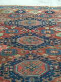 7'9 x 8'7 Antique Soumak Flatweave Rug - Blue Parakeet Rugs