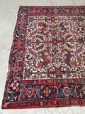 7'4 x 10'8 Antique Ivory Heriz rug #2156 / 7x11 Vintage Rug - Blue Parakeet Rugs