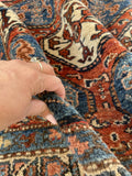 3'4 x 5'7 Antique tribal wool rug #1913 / 3x6 Vintage rug - Blue Parakeet Rugs