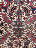 7'4 x 10'8 Antique Ivory Heriz rug #2156 / 7x11 Vintage Rug - Blue Parakeet Rugs