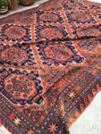 9'5 x 13'1 Antique Soumak Flat weave Rug - Blue Parakeet Rugs