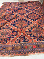 9'5 x 13'1 Antique Soumak Flat weave Rug - Blue Parakeet Rugs