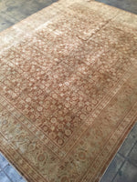 6'3 x 8' antique Persian Tabriz rug - Blue Parakeet Rugs
