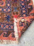 9'5 x 13'1 Antique Soumak Flat weave Rug - Blue Parakeet Rugs
