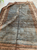 6'9 x 10'7 Vintage plush & blue rug #1977ML / 7x11 Vintage rug - Blue Parakeet Rugs
