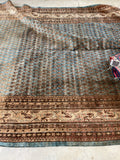 6'9 x 10'7 Vintage plush & blue rug #1977ML / 7x11 Vintage rug - Blue Parakeet Rugs