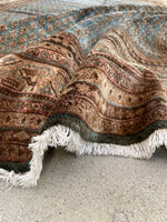 6'9 x 10'7 Vintage plush & blue rug #1977ML / 7x11 Vintage rug - Blue Parakeet Rugs