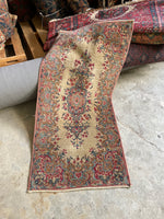 2x4 Antique Persian Kerman Rug #2684 - Blue Parakeet Rugs