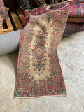 2x4 Antique Persian Kerman Rug #2684 - Blue Parakeet Rugs