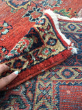 7'9 x 10'9 Love worn antique Persian Mahal Rug (#790) - Blue Parakeet Rugs