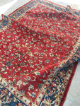 6 x 8'2 Antique 1920s Kerman rug (#791) - Blue Parakeet Rugs