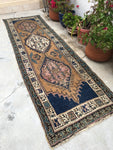 3'2 x 9'9 antique NW Persian Runner - Blue Parakeet Rugs