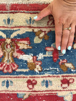 6 x 8'2 Antique 1920s Kerman rug (#791) - Blue Parakeet Rugs