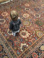 9' x 11'8 Antique Persian Mahal Rug - Blue Parakeet Rugs