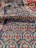 3'1 x 11'9 Love Worn Antique Persian Runner #2587 - Blue Parakeet Rugs