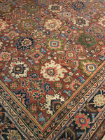 9' x 11'8 Antique Persian Mahal Rug - Blue Parakeet Rugs