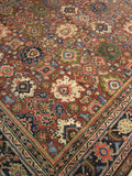 9' x 11'8 Antique Persian Mahal Rug - Blue Parakeet Rugs