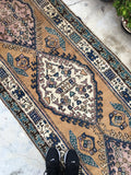 3'2 x 9'9 antique NW Persian Runner - Blue Parakeet Rugs