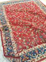 6 x 8'2 Antique 1920s Kerman rug (#791) - Blue Parakeet Rugs