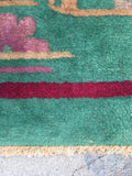 2x4 antique Chinese Art Deco Rug (#793) - Blue Parakeet Rugs