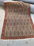 4'1 x 5'10 Antique Persian Senneh rug #2588 / 4x6 Vintage rug - Blue Parakeet Rugs