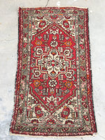 2'2 x 3'10 Antique Scatter Rug / Small Antique Rug (#795) - Blue Parakeet Rugs