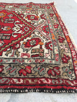 2'2 x 3'10 Antique Scatter Rug / Small Antique Rug (#795) - Blue Parakeet Rugs