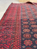 4’3 X 7’ Antique Turkoman Rug #1831 / Small vintage rug / 4x7 Vintage Rug - Blue Parakeet Rugs