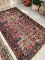 3'5 x 6' Worn Persian Kurdish rug #2332 - Blue Parakeet Rugs