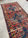3'1 x 10'10 Antique NW Persian Runner #2334 - Blue Parakeet Rugs