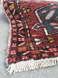 2' x 3' Gharajeh Heriz scatter rug (#796) - Blue Parakeet Rugs