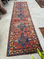 3'1 x 10'10 Antique NW Persian Runner #2334 - Blue Parakeet Rugs