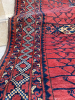 4’3 X 6’ Vintage Afghani Rug #1832 / Small Vintage Rug / 4x6 Vintage Rug - Blue Parakeet Rugs