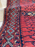4’3 X 6’ Vintage Afghani Rug #1832 / Small Vintage Rug / 4x6 Vintage Rug - Blue Parakeet Rugs