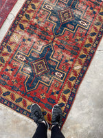 3'1 x 10'10 Antique NW Persian Runner #2334 - Blue Parakeet Rugs