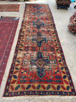 3'1 x 10'10 Antique NW Persian Runner #2334 - Blue Parakeet Rugs