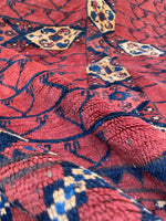 4’3 X 6’ Vintage Afghani Rug #1832 / Small Vintage Rug / 4x6 Vintage Rug - Blue Parakeet Rugs