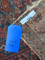 3'4 x 4'7 loveworn antique Hamadan rug (#627) - Blue Parakeet Rugs