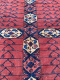 4’3 X 6’ Vintage Afghani Rug #1832 / Small Vintage Rug / 4x6 Vintage Rug - Blue Parakeet Rugs