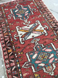 2' x 3' Gharajeh Heriz scatter rug (#796) - Blue Parakeet Rugs